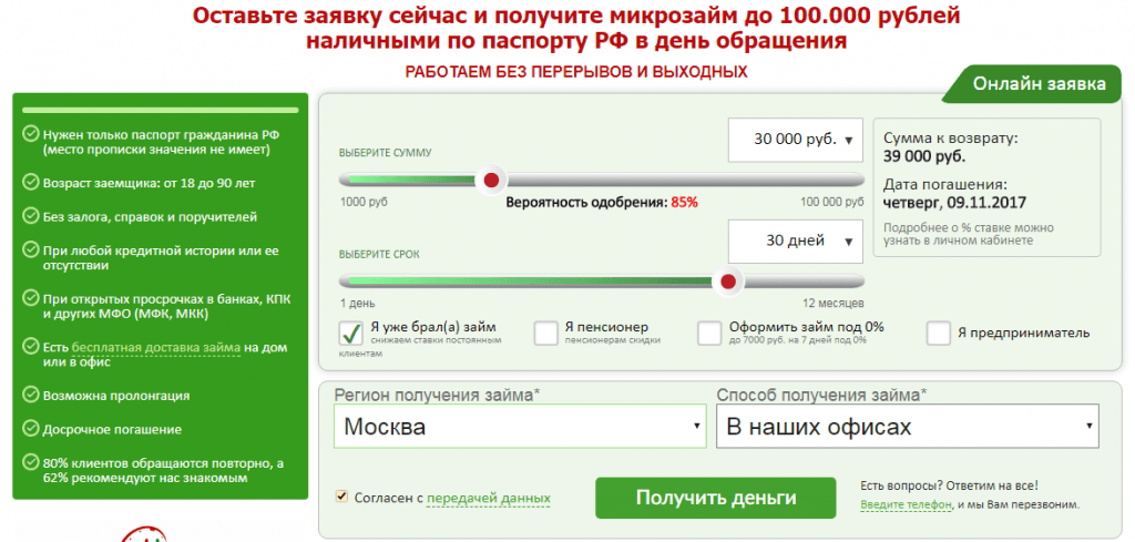 Центр займов. Регион получении карты. Кредит 150000 рублей без справок и поручителей в день обращения на карту.