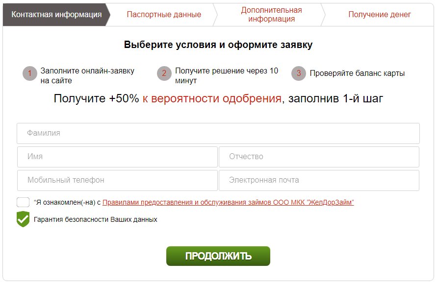 «Желдорзайм»: вход и регистрация Личного кабинета. Как быстро получить займ