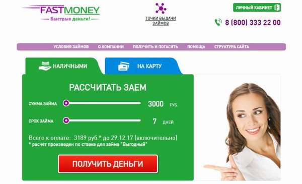 Займы Fastmoney личный кабинет